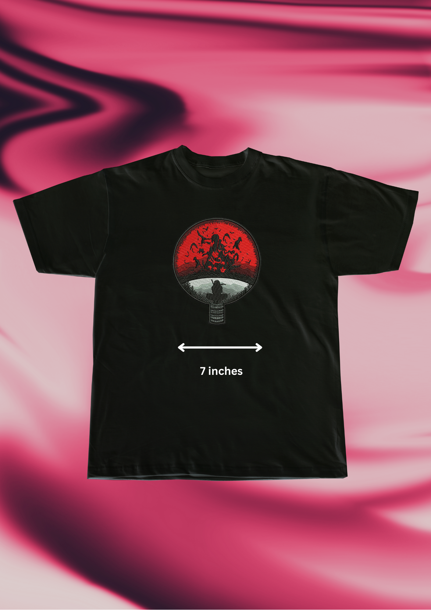 Uchiha Clan Symbol Embroidered T-Shirt