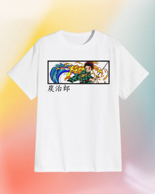 Demon Slayer Tanjiro Embroidered T-Shirt