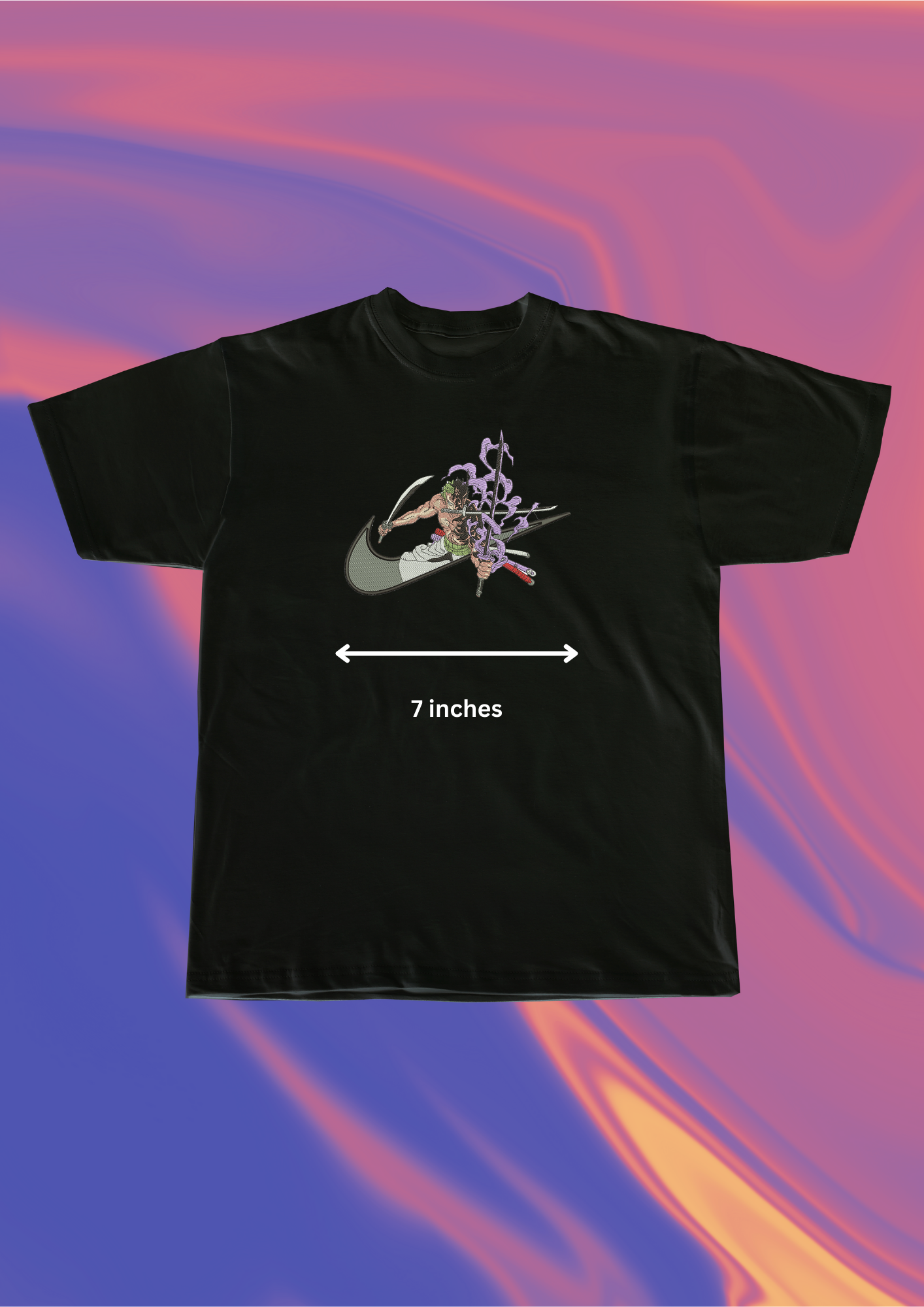 One Piece Zoro Embroidered T-Shirt
