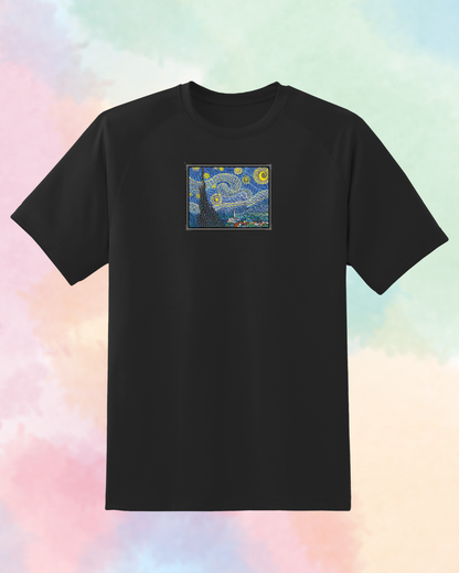 Starry Night Embroidered T-Shirt