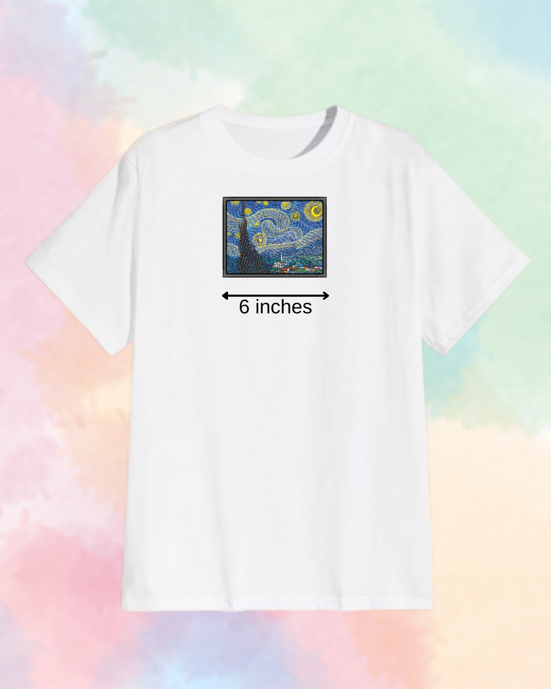 Starry Night Embroidered T-Shirt