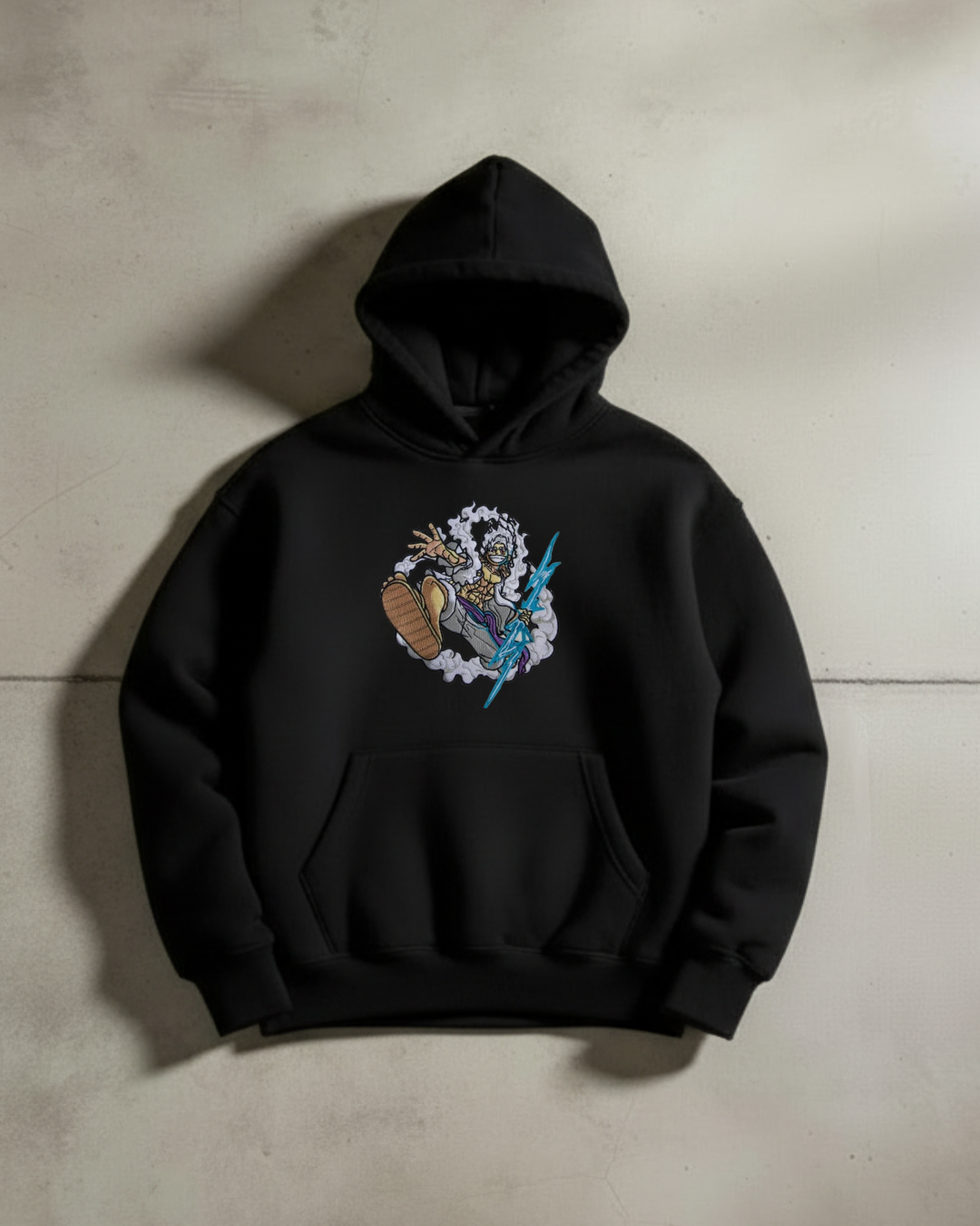 One Piece Luffy "Kaminari" Embroidered Hoodie