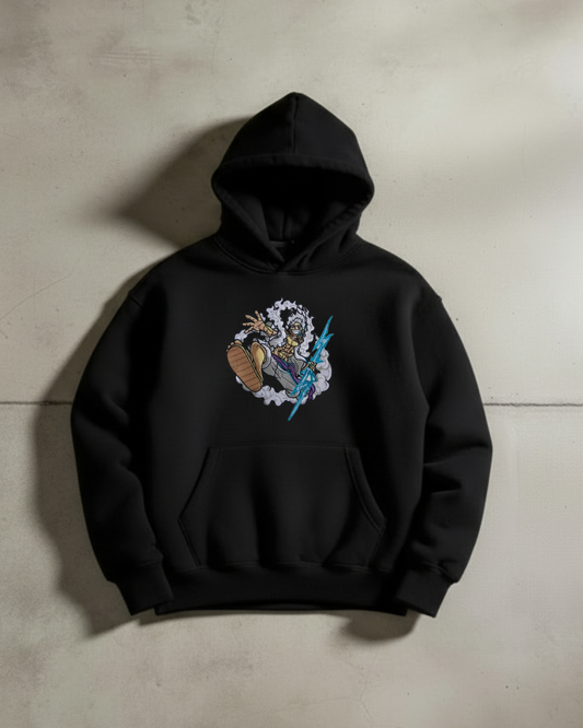 One Piece Luffy "Kaminari" Embroidered Hoodie