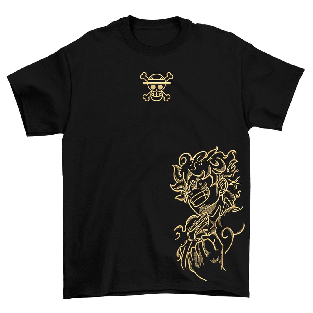 One Piece Luffy Gear-5 Oversized Embroidered T-Shirt
