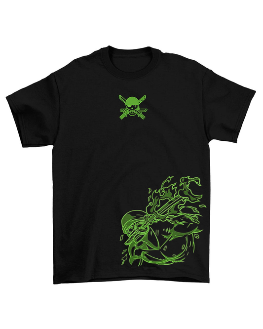 One Piece Roronoa Zoro "Hellhound" Oversized Embroidered T-shirt