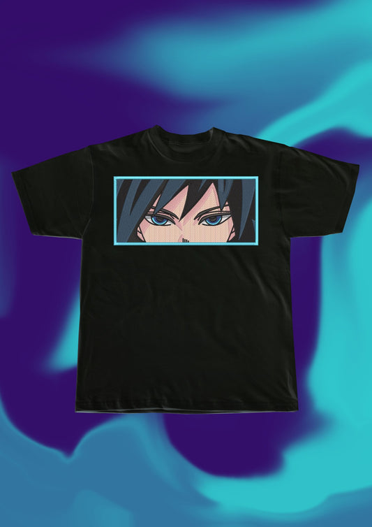 Demon Slayer Giyu Eyes Embroidered T-Shirt - Embroidery Hut