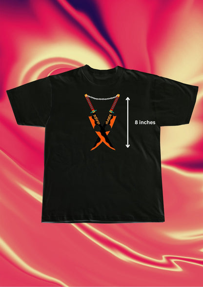 Demon Slayer Uzui Blade Embroidered T-Shirt - Embroidery Hut