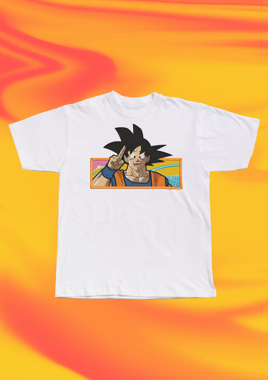 Dragon Ball Z Songoku Embroidered T-Shirt - Embroidery Hut