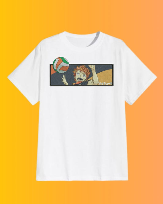 Haikyuu!! Hinata Embroidered T-Shirt - Embroidery Hut