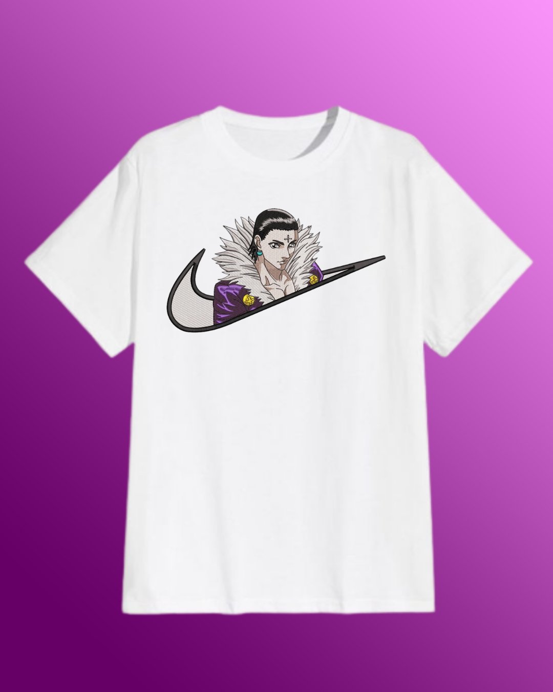 Hunter x Hunter Chrollo Embroidered T-Shirt - Embroidery Hut