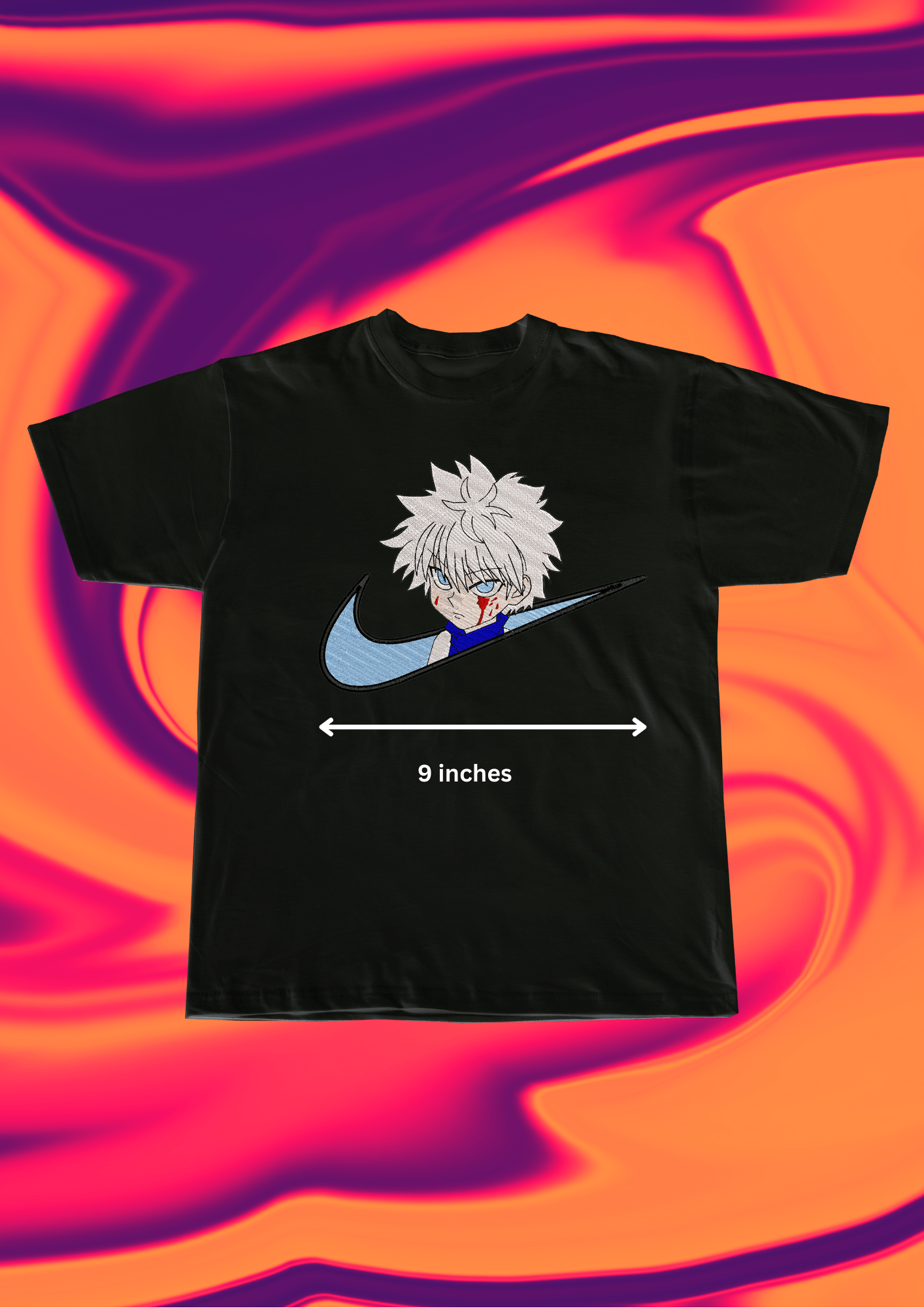 Hunter x Hunter Killua Embroidered T-Shirt - Embroidery Hut