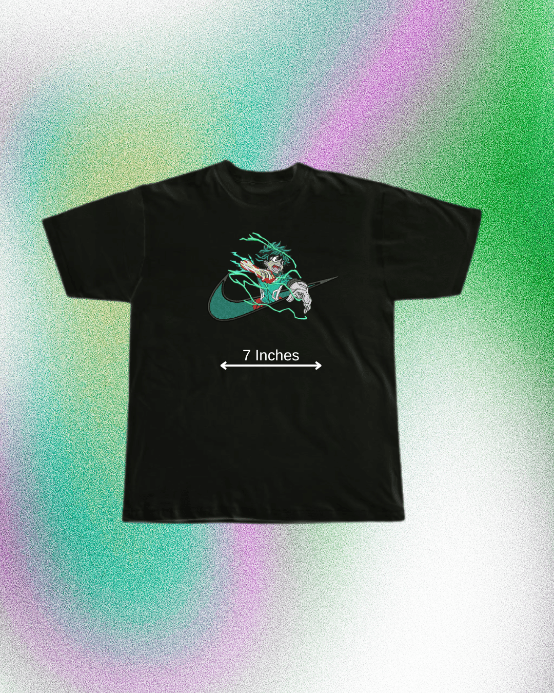 My Hero Academia Midoriya Smash Embroidered T-Shirt - Embroidery Hut