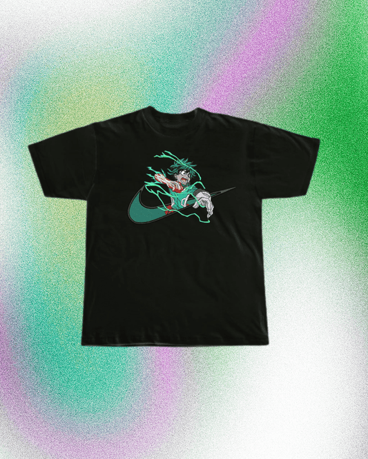 My Hero Academia Midoriya Smash Embroidered T-Shirt - Embroidery Hut