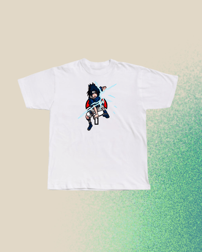 Naruto Sasuke Embroidered T-Shirt - Embroidery Hut