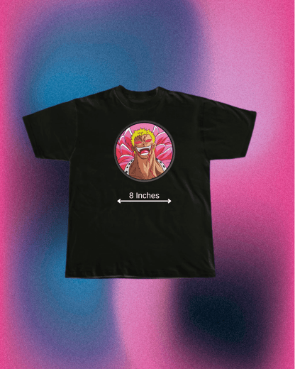 One Piece Doflamingo Patch Embroidered T-Shirt - Embroidery Hut