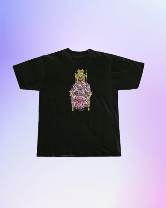 One Piece Doflamingo Throne Embroidered T-Shirt - Embroidery Hut