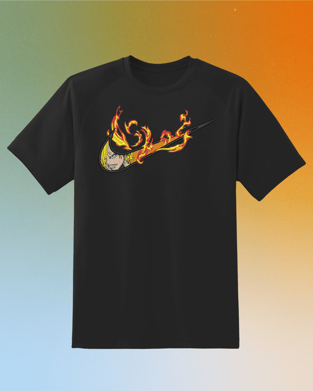 One Piece Sanji Embroidered T-Shirt - Embroidery Hut