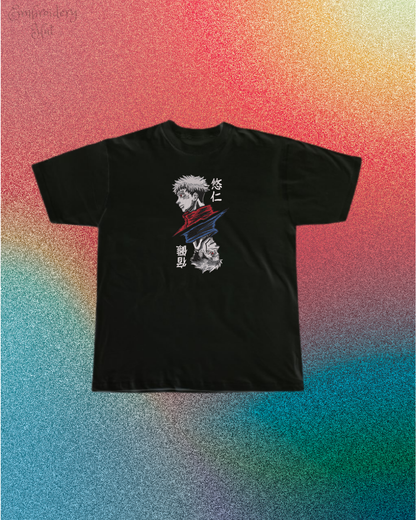 Jujutsu Kaisen Itadori and Sukuna Embroidered T-Shirt