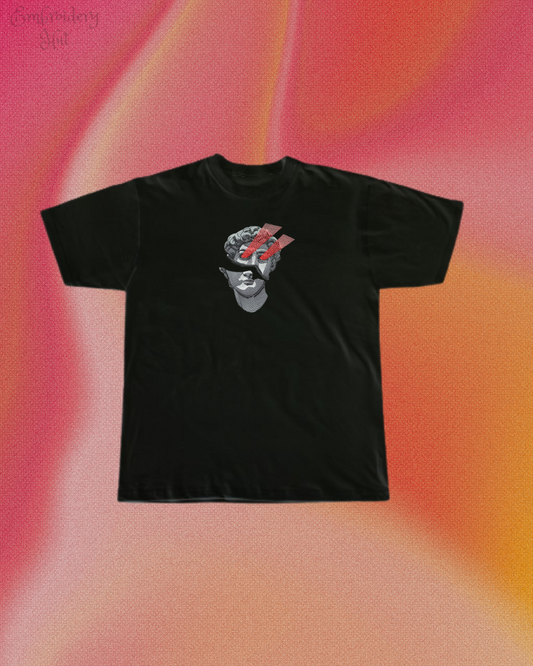 David Laser Eyes Embroidered T-Shirt