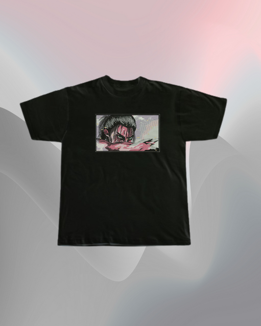 Attack On Titan Eren Anime Embroidered T-Shirt