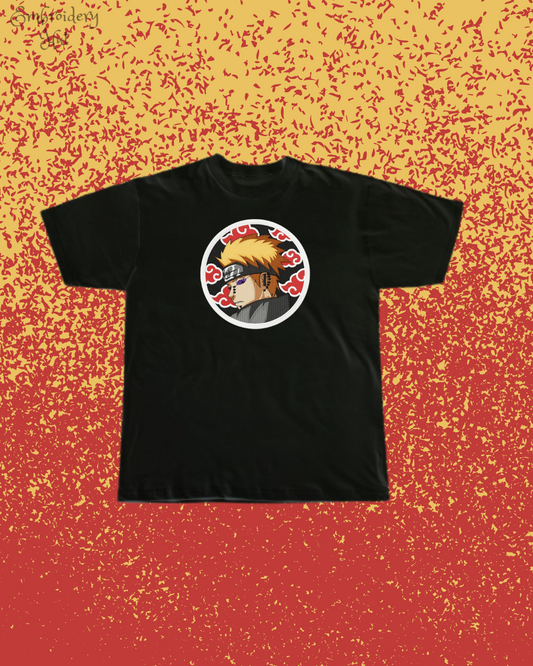 Naruto Pain Embroidered T-Shirt