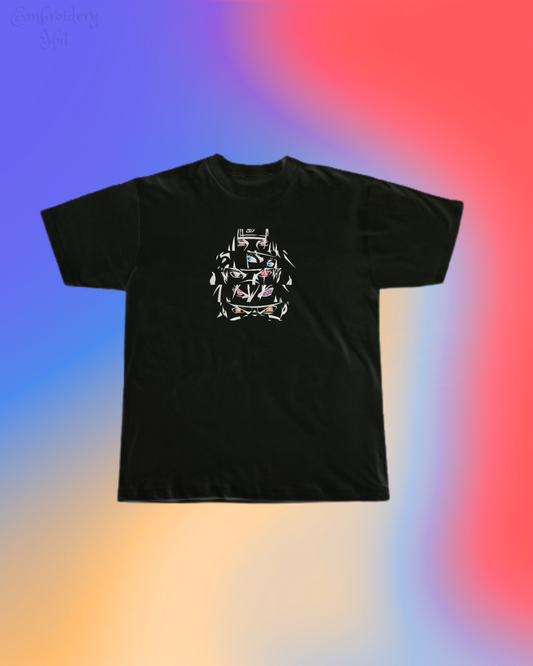 Naruto Eyes Embroidered Tshirt