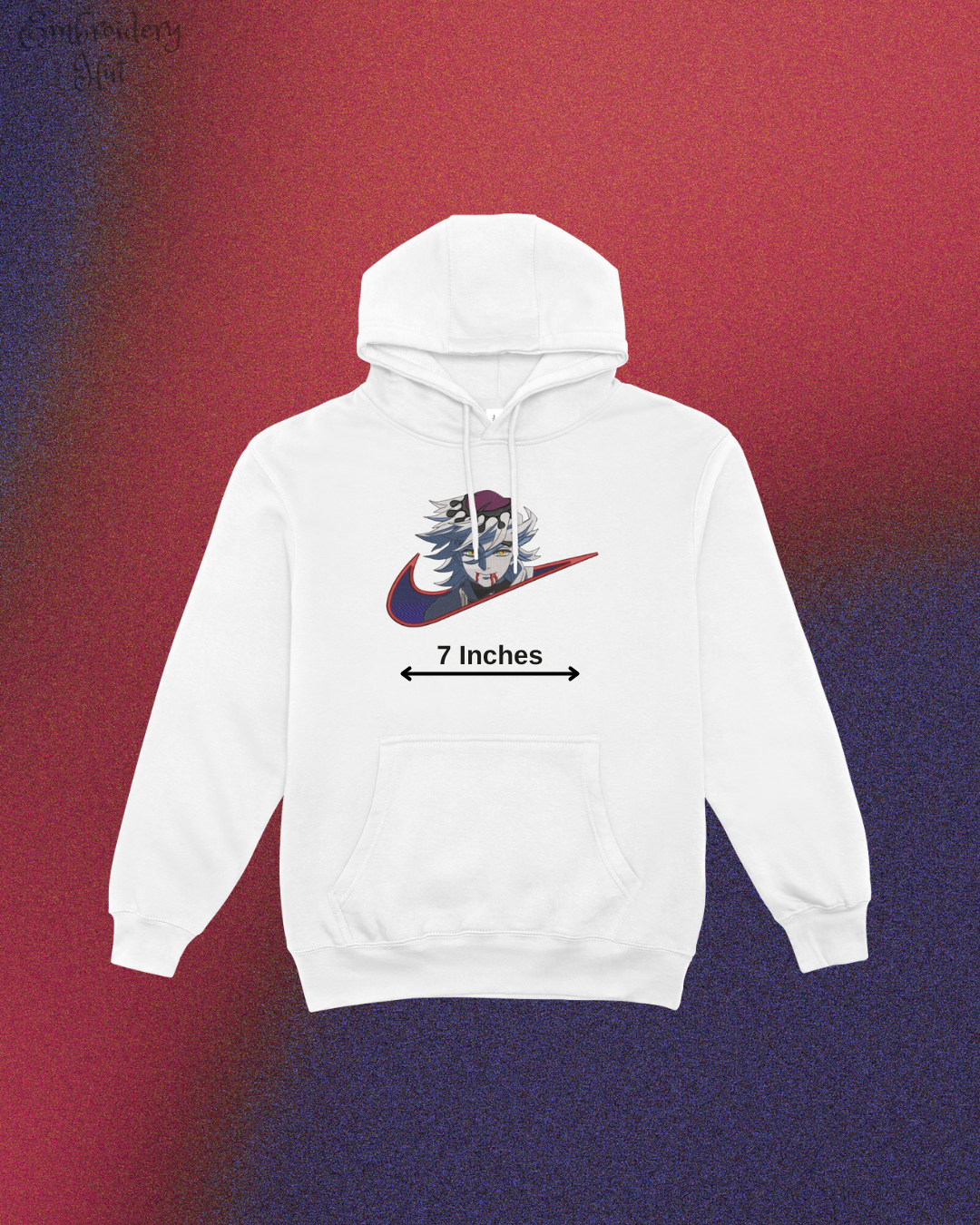 Demon Slayer Douma Embroidered Hoodie