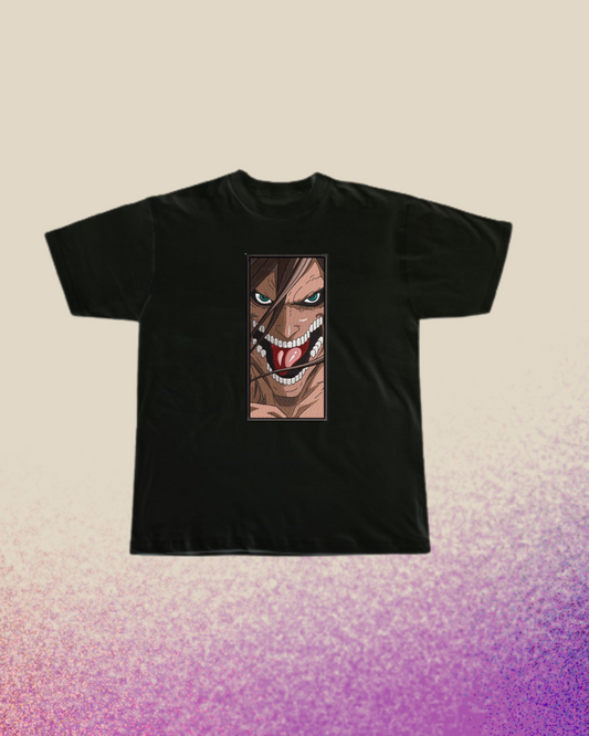 Attack on Titan Eren Titan Anime Embroidered Tshirt