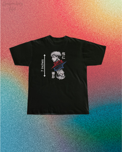 Jujutsu Kaisen Itadori and Sukuna Embroidered T-Shirt
