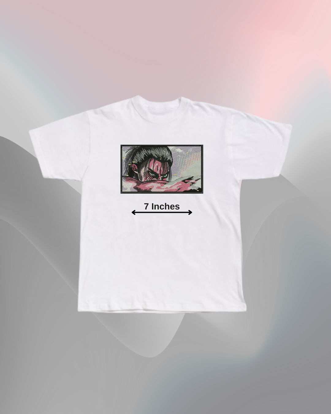 Attack On Titan Eren Anime Embroidered T-Shirt