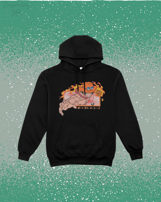 One Piece Ace Embroidered Hoodie