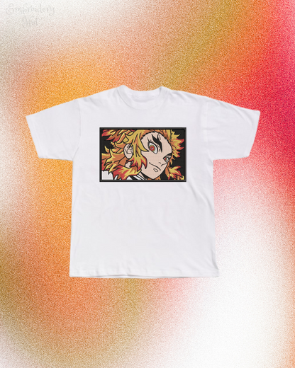Demon Slayer Rengoku Embroidered T-Shirt