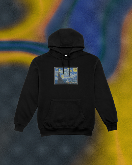 Starry Night Embroidered Hoodie