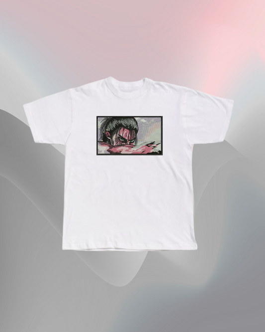 Attack On Titan Eren Anime Embroidered T-Shirt