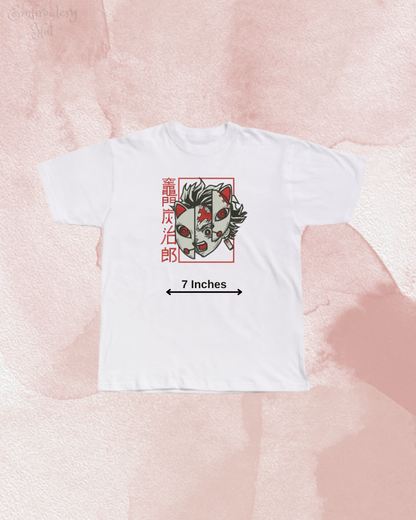 Demon Slayer Mask Embroidered T-Shirt