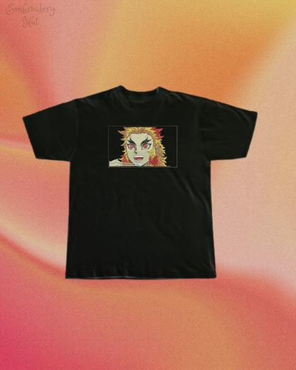 Demon Slayer Rengoku Umai Embroidered T-Shirt