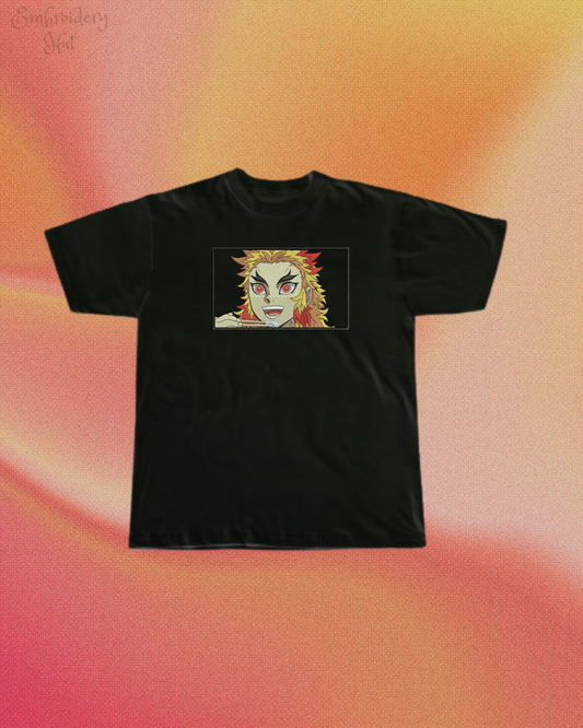 Demon Slayer Rengoku Umai Embroidered T-Shirt