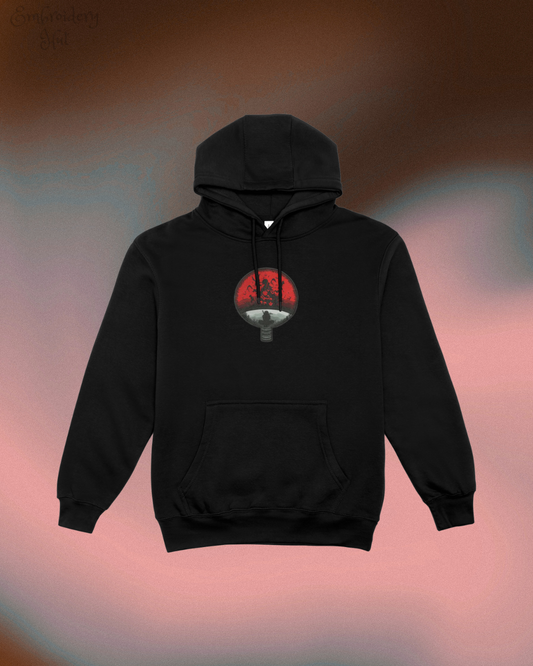 Naruto Uchiha Clan Symbol Embroidered Hoodie